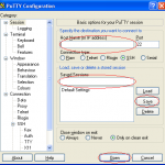 Putty save session